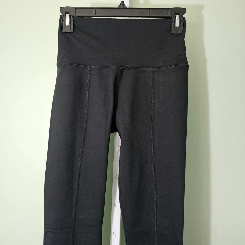 Offline By Aerie The Hugger Legging Hi-Rise Split Hem Black Size Medium - Picture 3 of 12